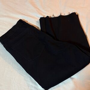 Wonderly Black Cropped Wide Leg Pants